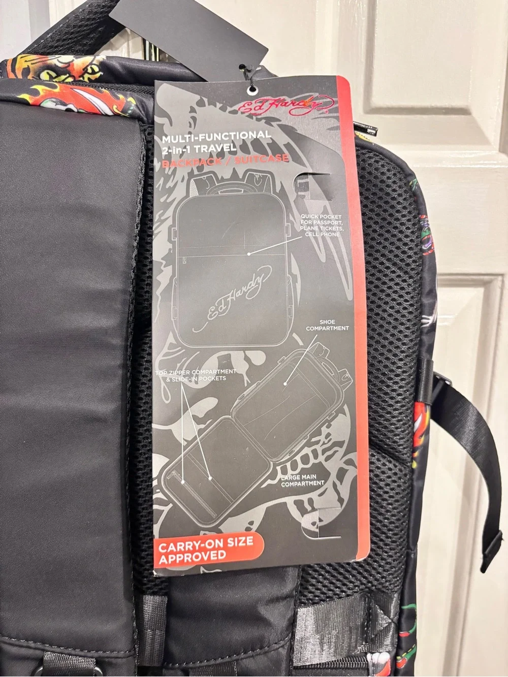 Ed Hardy Black Backpack